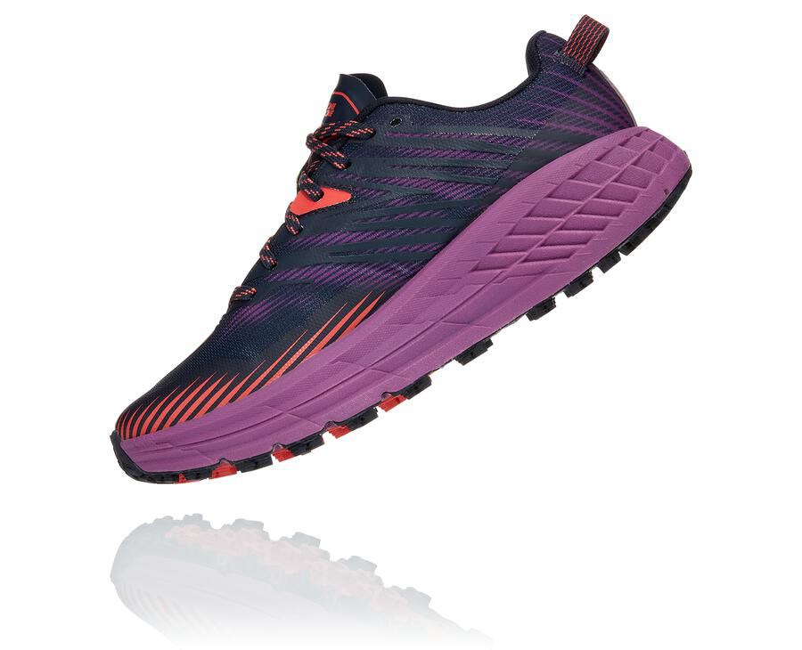 Hoka One One Trainers Womens Navy - Speedgoat 4 - 74102SREC